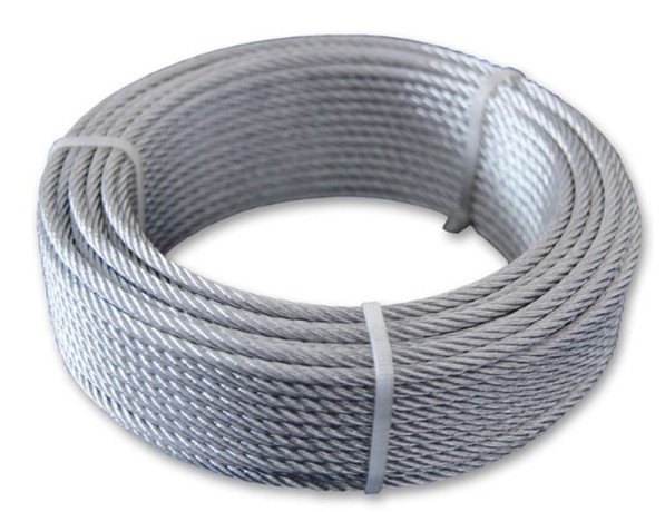 Канат стальной оцинкованный круглопрядный правой свивки В ЛК-О 9,5 мм ГОСТ 2172-80 фото
