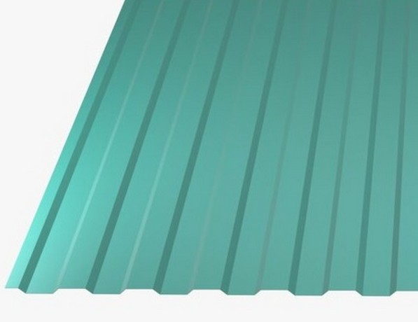 Профнастил стальной стеновой односторонний плоский гладкий опаловый зеленый С60 0,7х60х1000х1047 мм ГОСТ 24045-94 фото